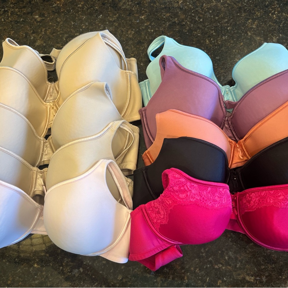 Vanity Fair 75335, 36D (10 Bras) Sold as a Lot